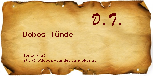 Dobos Tünde névjegykártya