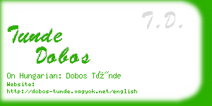 tunde dobos business card